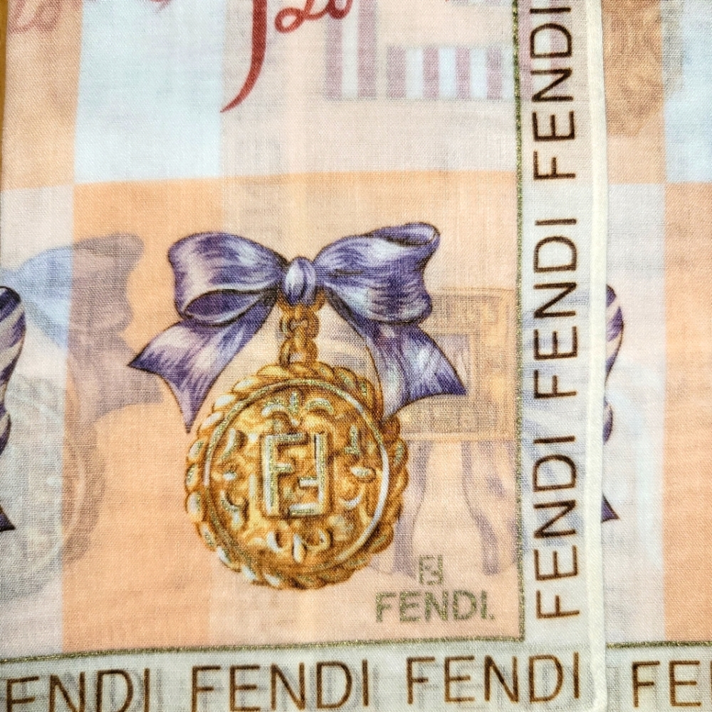 SALE FENDI Vintage Handkerchief Scarf